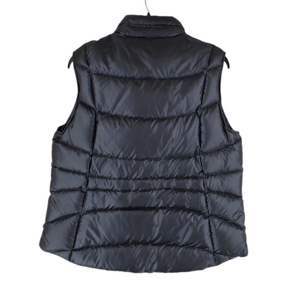 Eddie Bauer Goose Down Puffer Vest Womens L Full Zip Black Lightweight Gorpcore - Picture 9 of 15